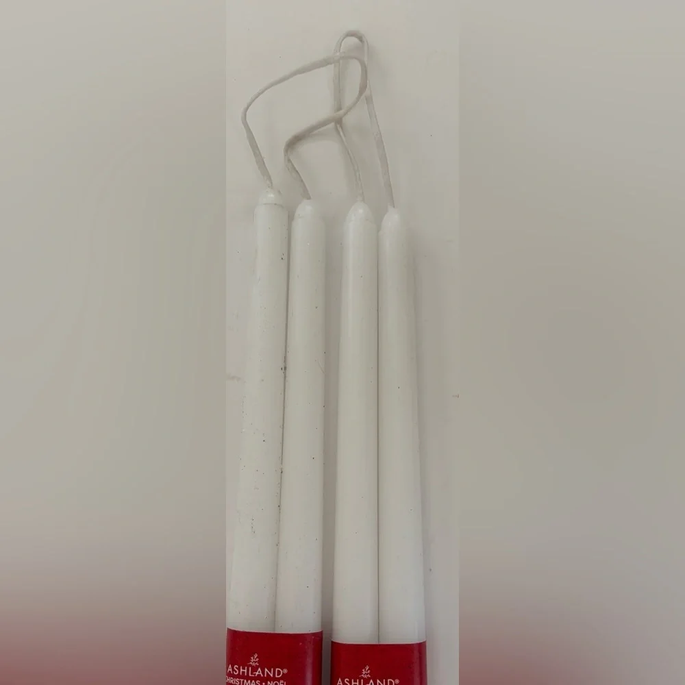 Long taper candles with long wicks NEW NWT white 16 in Ashland decor